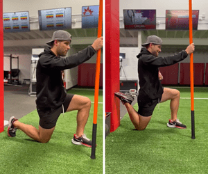 half kneeling hip / quad stretch